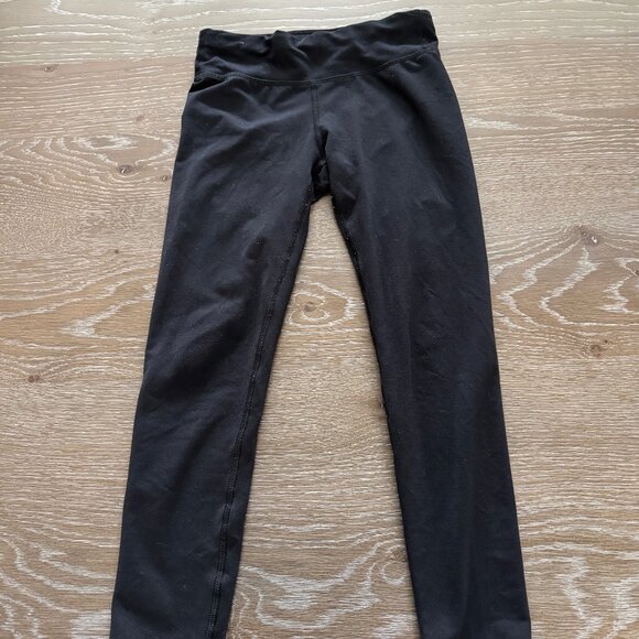 Girls All in Motion black stretch leggings pants size Medium 7/8 - Picture 1 of 2